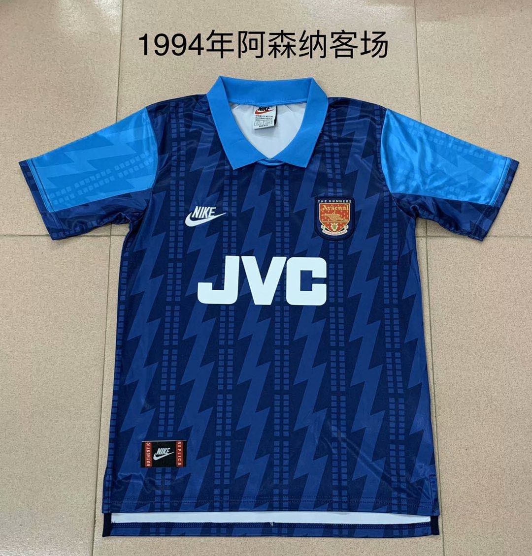 AAA Quality Arsenal 94/95 Away Blue Soccer Jersey